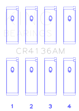 Picture of King Engine Bearings 91-02 Nissan SR20DE L4 DOHC 16 Valves Size STD Rod Bearing Set
