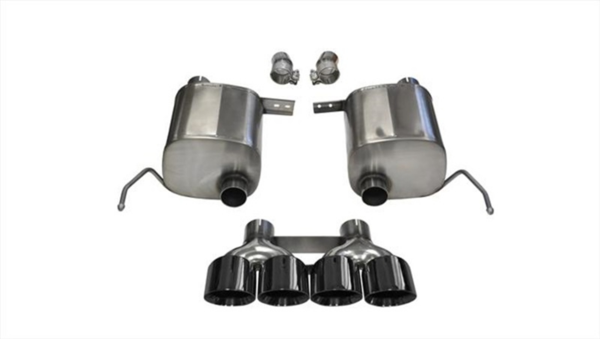 Picture of Corsa 2014-2019 Corvette C7 Coupe 6-2L V8 AT-MT 2-75in Valve-Back Dual Rear Exit Black Sport Exhaust