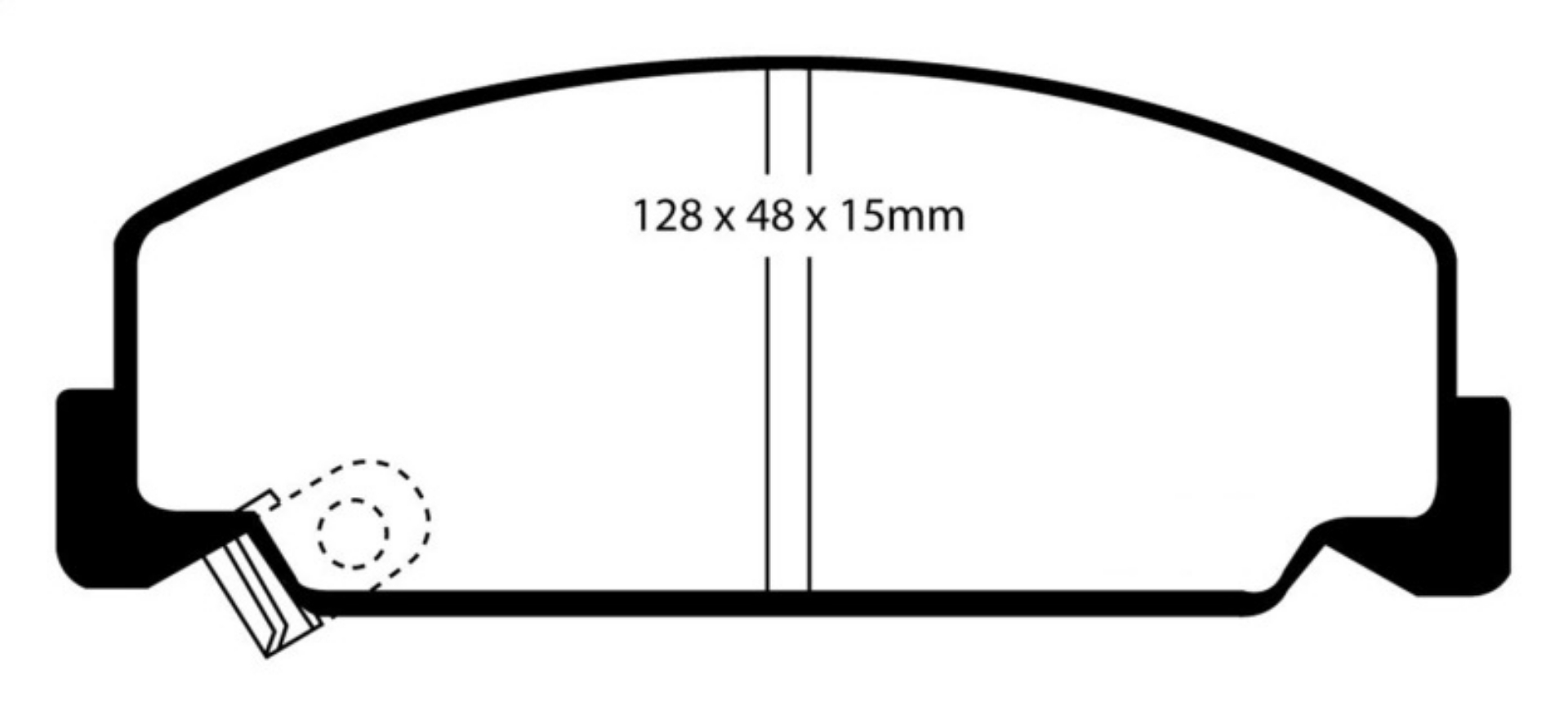 Picture of EBC 93-95 Honda Civic Coupe 1-5 DX Redstuff Front Brake Pads