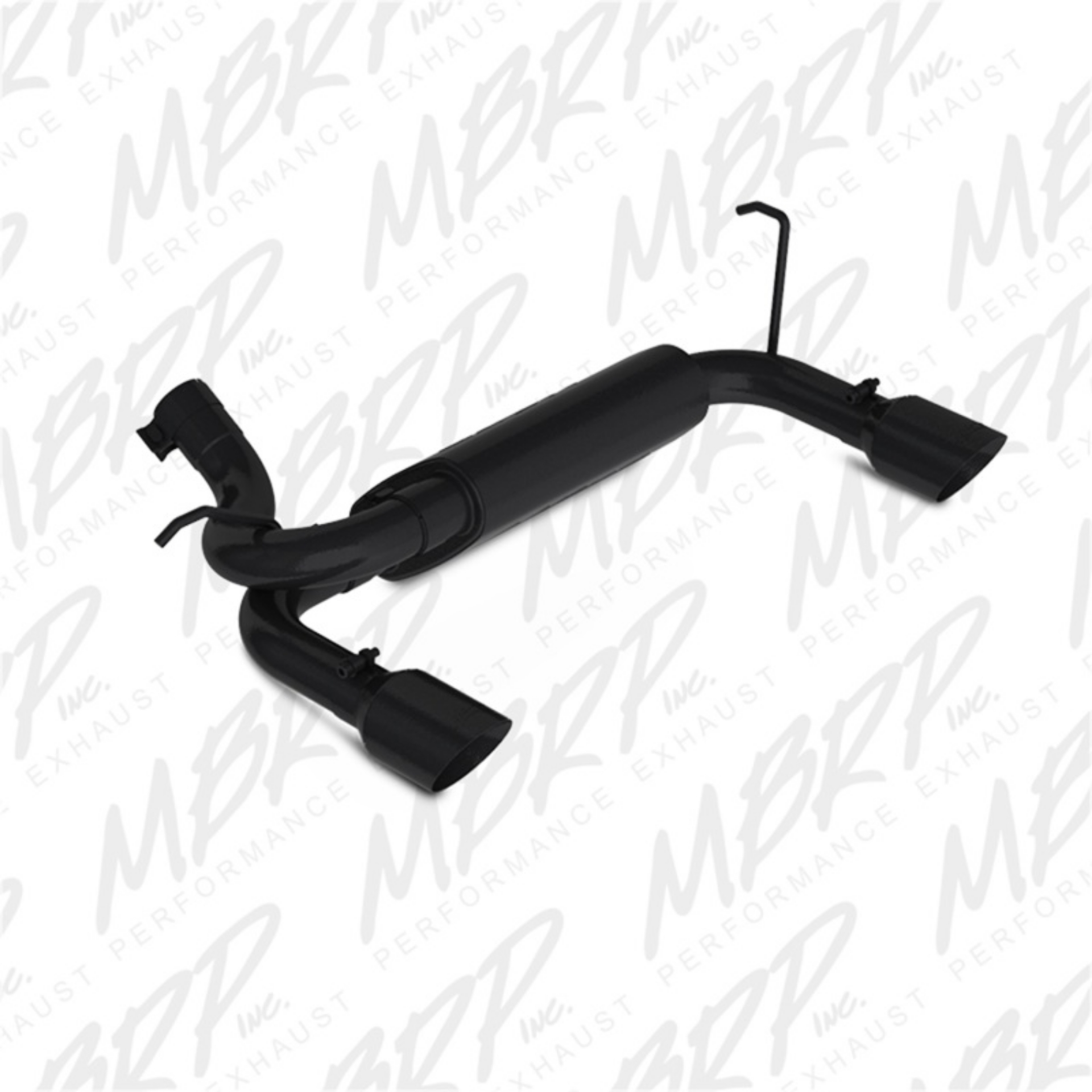 Picture of MBRP 07-14 Jeep Wrangler-Rubicon 3-6L-3-8L V6 Axle-Back Dual Rear Exit Black Performance Exhaust Sys