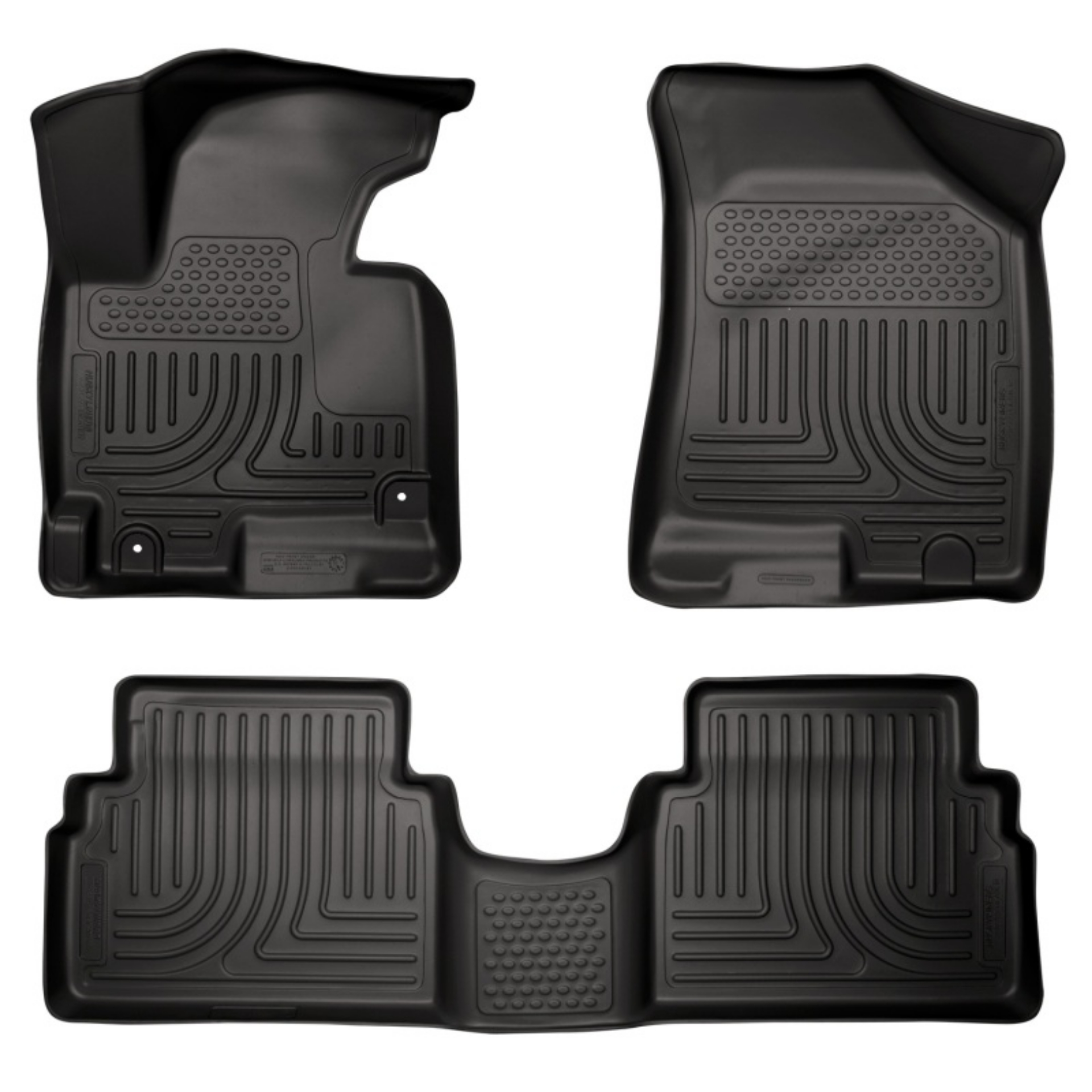Picture of Husky Liners 14 Hyundai Tucson w-Retain Hooks WeatherBeater Combo Front & 2nd Row Black Floor Liners