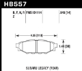 Picture of Hawk 2013-2014 Subaru BRZ Ltd 277mm Fr Disc-Solid Rr Disc High Perf- Street 5-0 Rear Brake Pads