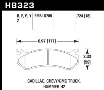 Picture of Hawk 2002-2002 Cadillac Escalade HPS 5-0 Front Brake Pads