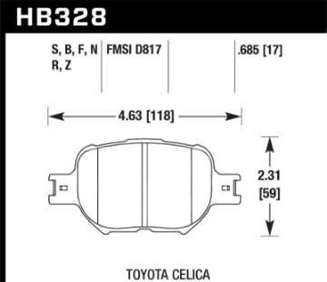Picture of Hawk 2007-2008 Scion tC Spec HPS 5-0 Front Brake Pads