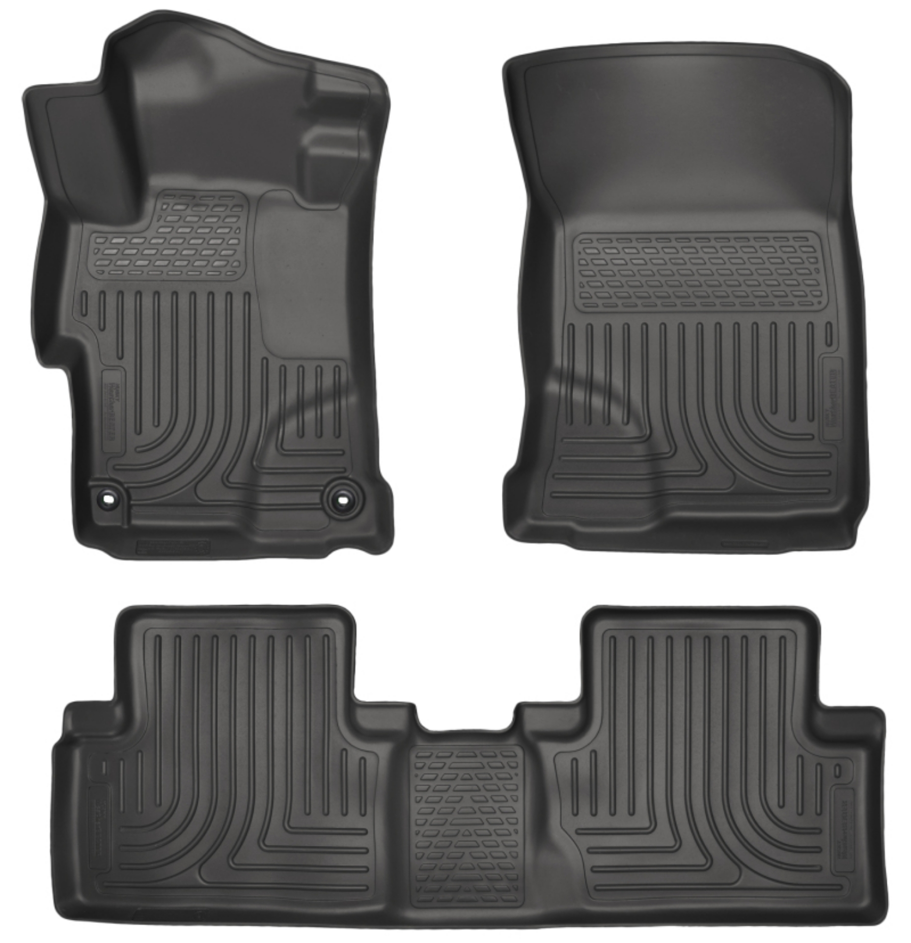 Picture of Husky Liners 2014 Honda Civic Sedan WeatherBeater Black Front & 2nd Seat Floor Liners