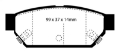 Picture of EBC 93-96 Eagle Summit 1-5 Redstuff Rear Brake Pads