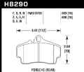 Picture of Hawk 98 Porsche 911 Targa-99-08 911 Carrera 4-00-06 Boxster S DTC-70 15mm Rear Brake Pads