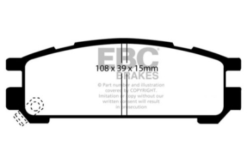 Picture of EBC 93-96 Subaru Impreza 1-8 Ultimax2 Rear Brake Pads