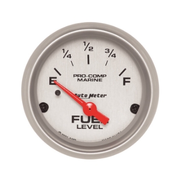 Picture of Autometer Marine Silver Ultra-Lite 2-1-16in Electric Fuel Level Gauge