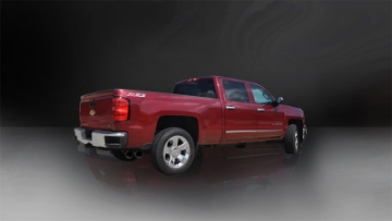 Picture of Corsa 2014-19 Sierra-Silverado 1500 Crew-Dbl - Short-Std- Bed 6-2L V8 Black Sport Single SideCB Exht