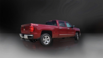 Picture of Corsa 2014-19 Sierra-Silverado 1500 Crew-Dbl - Short-Std- Bed 6-2L V8 Black Sport Single SideCB Exht