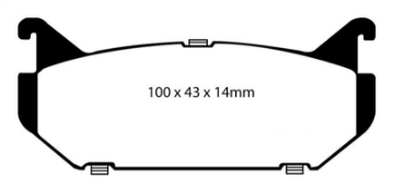 Picture of EBC 93-97 Ford Probe 2-0 16v Redstuff Rear Brake Pads