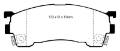 Picture of EBC 93-97 Ford Probe 2-0 16v Yellowstuff Front Brake Pads