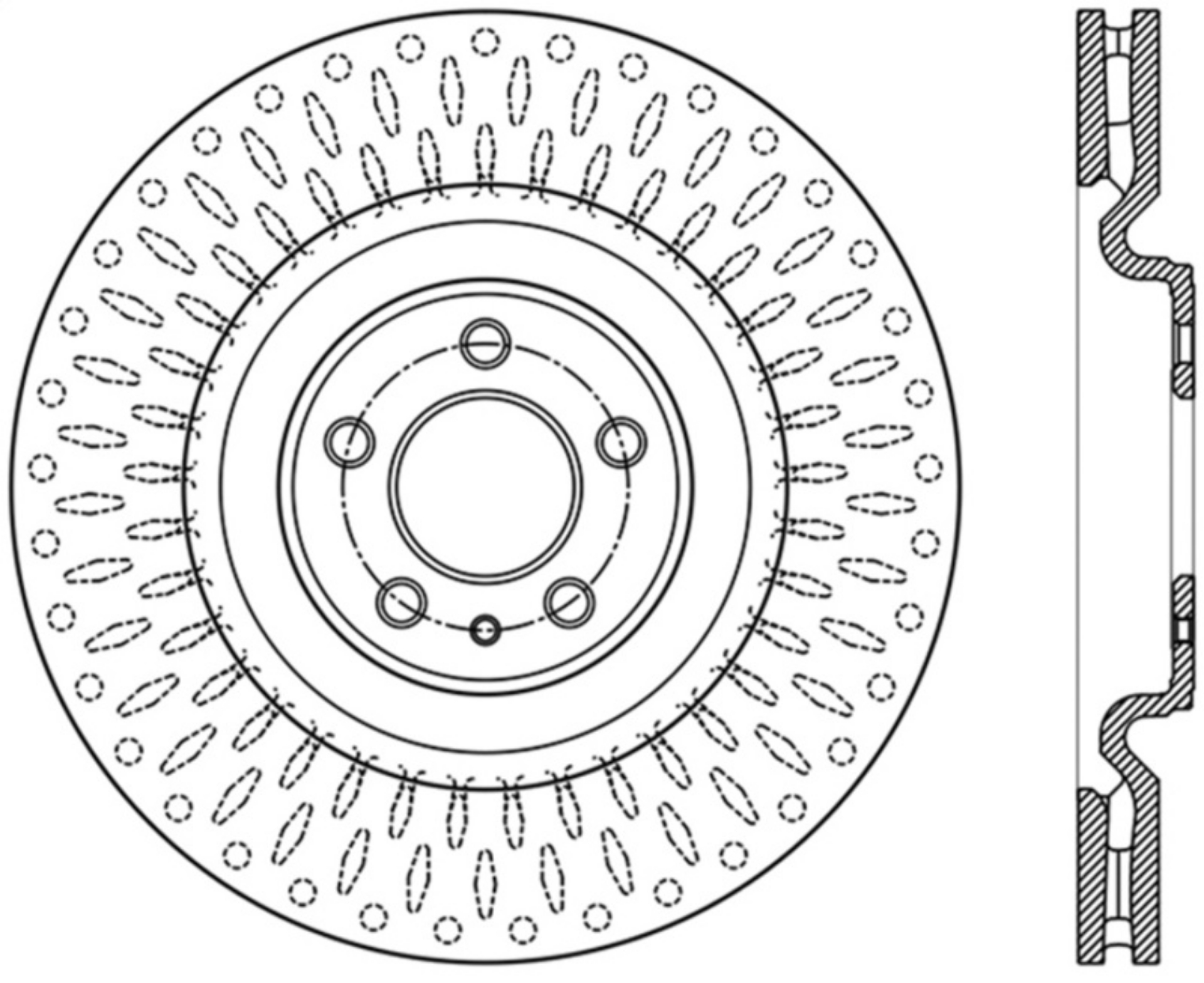 Picture of StopTech Premium High Carbon 13-14 Ford Mustang-Shelby GT500 Right Front Disc Slotted Brake Rotor