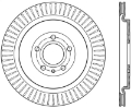 Picture of StopTech Premium High Carbon 13-14 Ford Mustang-Shelby GT500 Left Rear Disc Slotted Brake Rotor