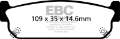 Picture of EBC 93-97 Infiniti J30 3-0 Yellowstuff Rear Brake Pads