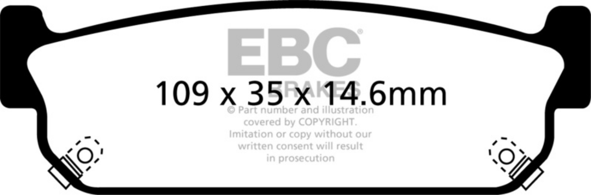 Picture of EBC 93-97 Infiniti J30 3-0 Yellowstuff Rear Brake Pads
