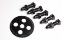 Picture of Radium Engineering Fuel Surge Tank 6AN Bulkhead Plate w- Fittings and Nuts