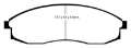 Picture of EBC 93-98 Nissan Skyline R33 2-5 GTS Greenstuff Front Brake Pads