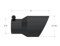 Picture of MBRP Universal Tip 4-5in OD 3in Inlet 8in Length Dual Walled Angled Exhaust Tip - Black