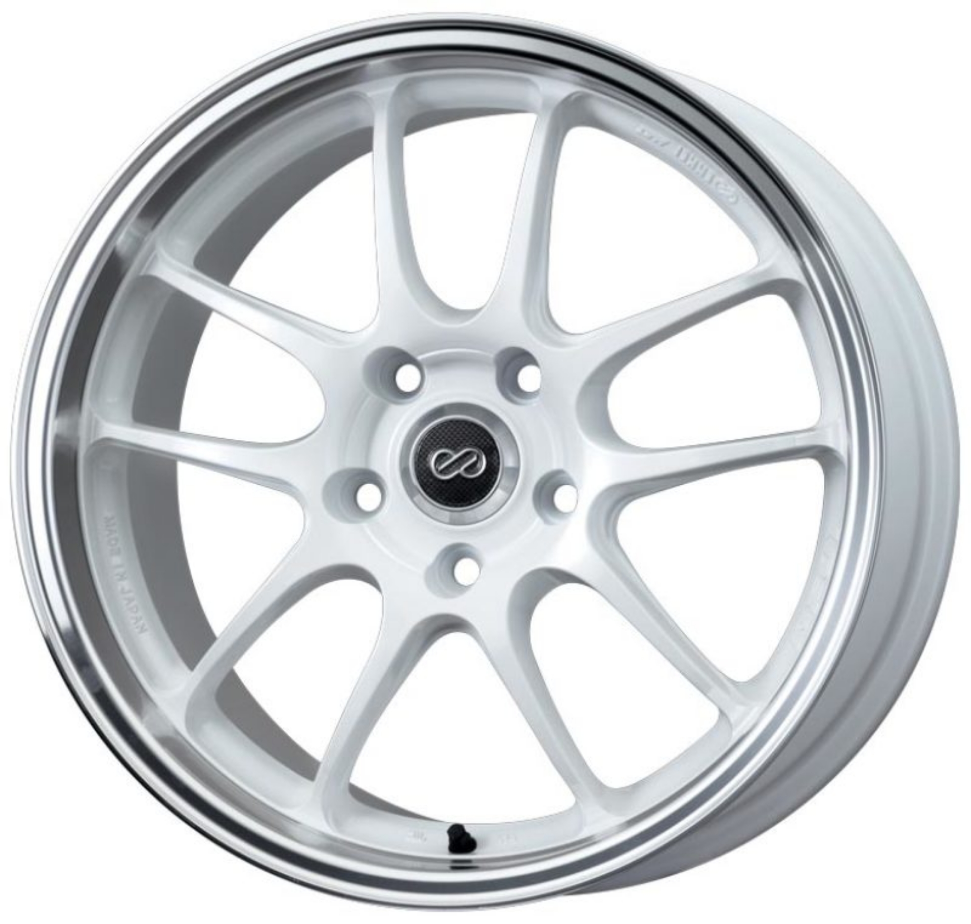 Picture of Enkei PF01SS 17x9 5x114-3 48mm Offset 75mm Bore Diameter White with Machined Lip Wheel