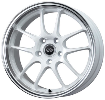 Picture of Enkei PF01SS 17x9 5x114-3 48mm Offset 75mm Bore Diameter White with Machined Lip Wheel