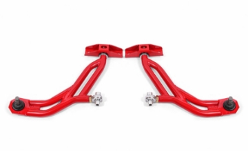 Picture of BMR 10-14 Ford Mustang Adj- Lower A-Arms w- Delrin-Rod End - 19mm Tall Ball Joint - Red