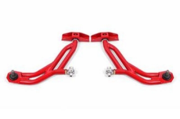 Picture of BMR 10-14 Ford Mustang Adj- Lower A-Arms w- Delrin-Rod End - 19mm Tall Ball Joint - Red