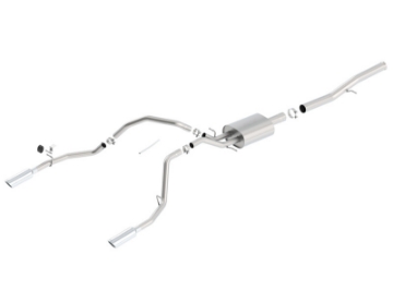 Picture of Borla 14 Silv-Sierra 1500 EC Std-CC Short 143-5in WB S-Type Single Split Rear Exit Cat-Back Exhaust
