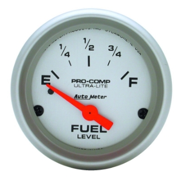 Picture of Autometer Ultra-Lite 52mm 0 OHMS Empty-30 OHMS Full Short Sweep Electronic Fuel Level Gauge