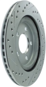 Picture of StopTech Select Sport 05-10 Ford Mustang GT Slotted and Drilled Rear Left Rotor