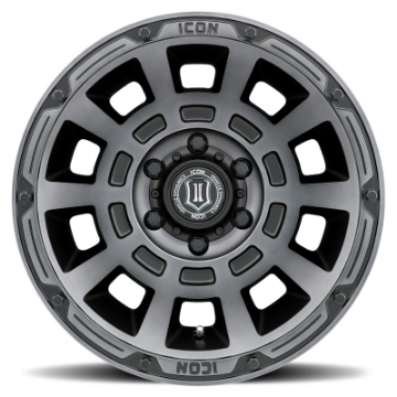 Picture of ICON Thrust 17x8-5 5x150 25mm Offset 5-75in BS Smoked Satin Black Tint Wheel