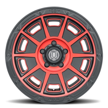 Picture of ICON Victory 17x8-5 5x4-5 0mm Offset 4-75in BS Satin Black w-Red Tint Wheel