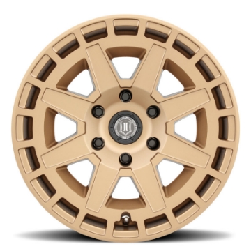 Picture of ICON Compass 17x8-5 6x135 6mm Offset 5in BS Satin Brass Wheel