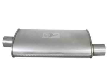 Picture of aFe Scorpion Replacement Alum Steel Muffler Double Layer 2-1-2in In-Out Center-Offset 18inL x9inW