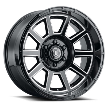 Picture of ICON Recoil 20x10 6x135 -24mm Offset 4-5in BS Gloss Black Milled Spokes Wheel