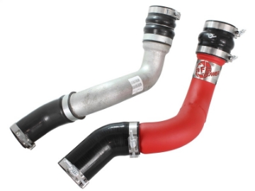 Picture of aFe BladeRunner 3in Red Intercooler Tube Hot Side w-Couplings 13-14 Dodge RAM Diesel 6-7L td