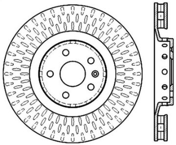 Picture of StopTech Drilled & Slotted Right Sport Brake Rotor for 2009 Cadillac CTS-V