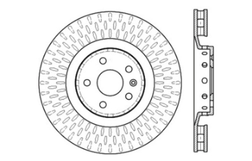 Picture of StopTech Drilled & Slotted Right Sport Brake Rotor for 2009 Cadillac CTS-V