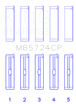 Picture of King Engine Bearings General Motors Duramax Diesel Main Bearing Set