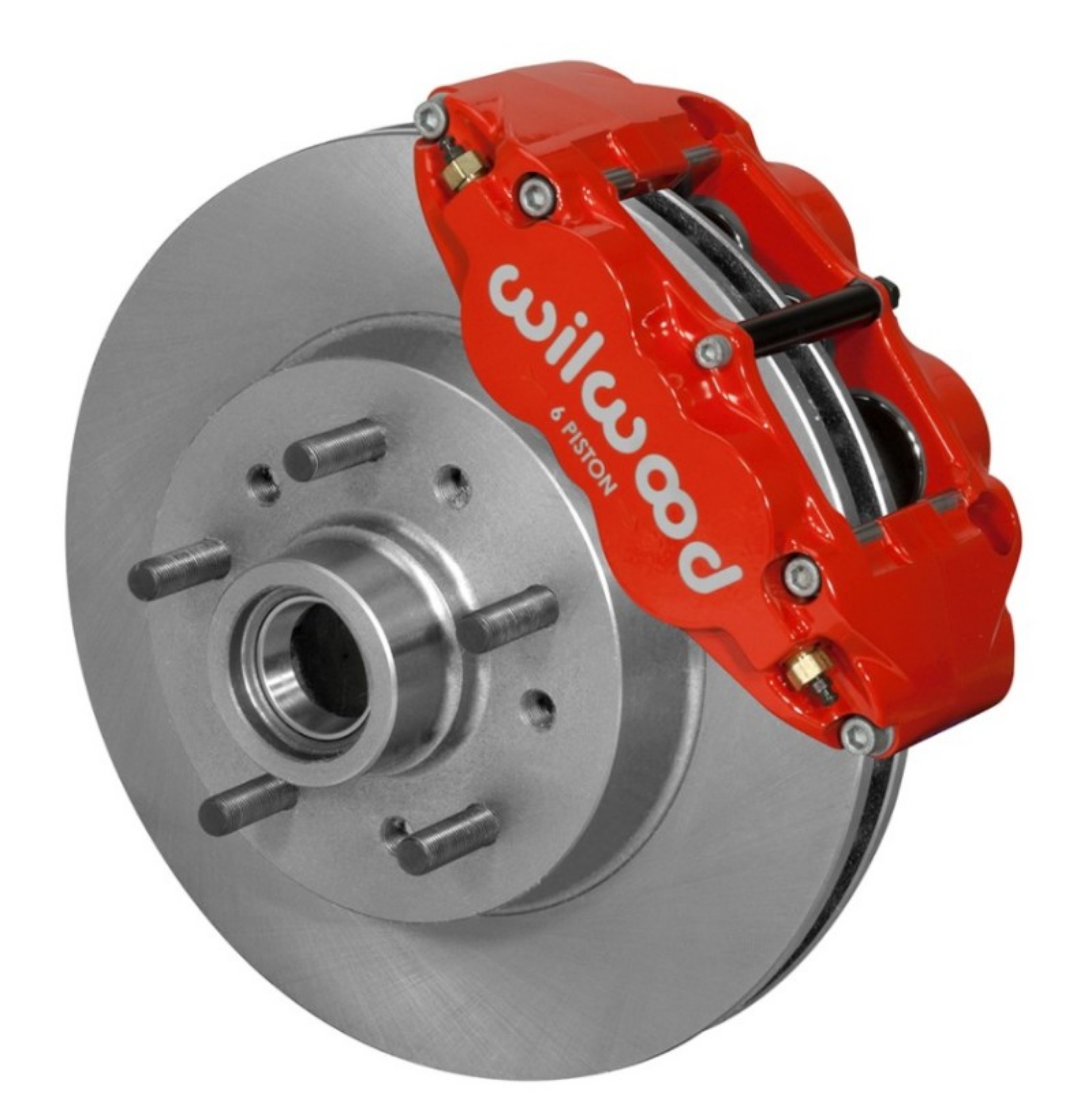 Picture of Wilwood Narrow Superlite 6R Front Brake Kit 11-86in Red 64-70 GM C10 w- Factory Drum Spindles
