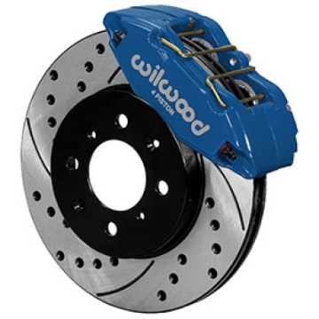 Picture of Wilwood DPHA Front Caliper & Rotor Kit Drilled Honda - Acura w- 262mm OE Rotor - Competition Blue
