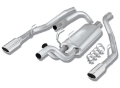 Picture of Borla 09-13 Dodge RAM 1500 5-7L CC-SB w-Fact Sngl Exhaust C-B 3x2-5in Single Round Rolled Split Rear