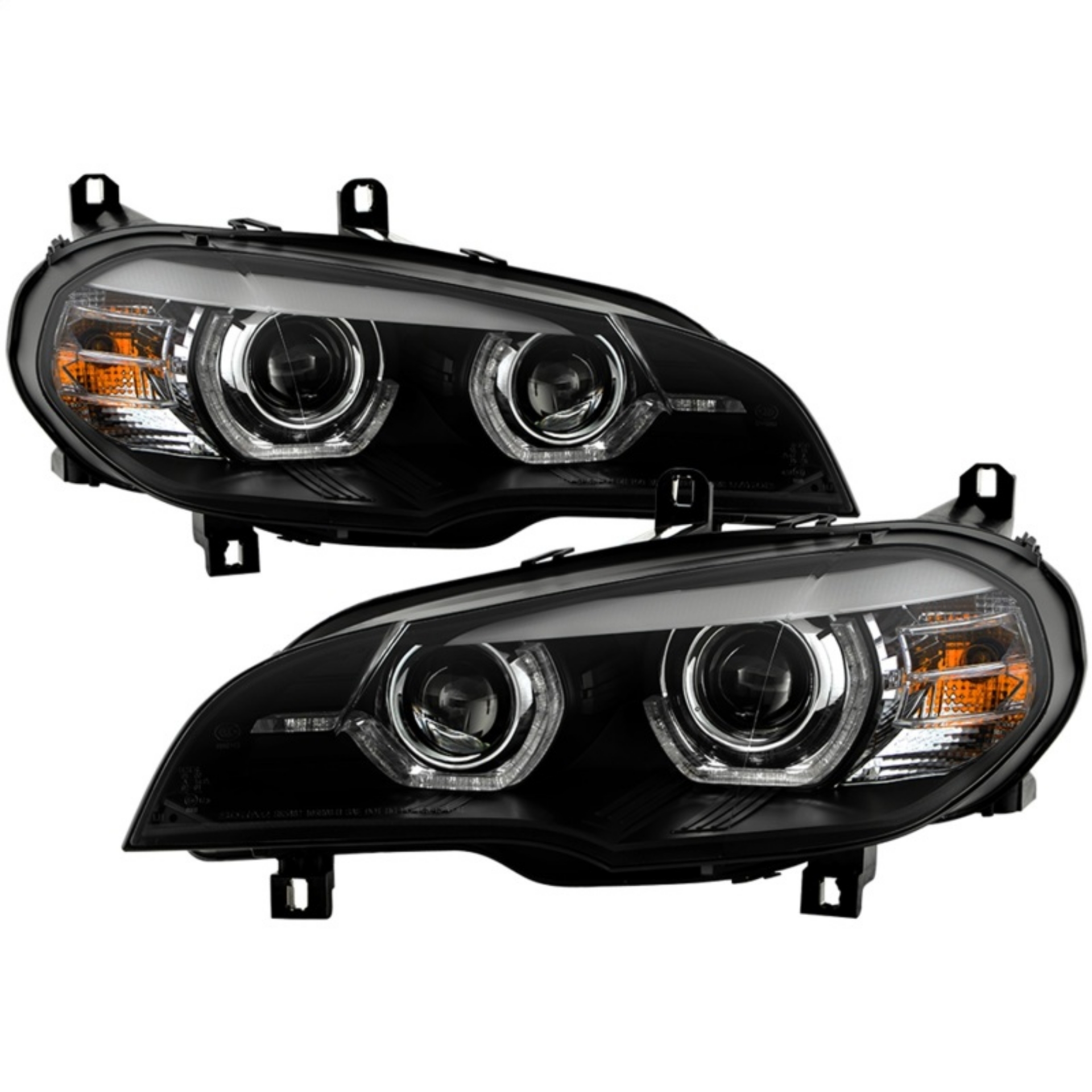 Picture of Spyder BMW X5 E70 07-10 Xenon-HID AFS High-Power LED Headlights - Black PRO-YD-BMWE7007AFSHIDAP-BK