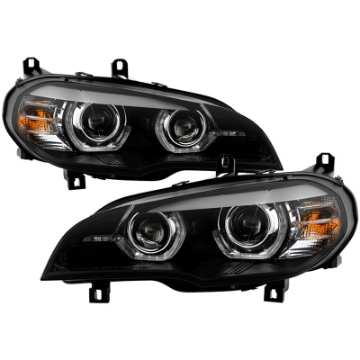 Picture of Spyder BMW X5 E70 07-10 Xenon-HID AFS High-Power LED Headlights - Black PRO-YD-BMWE7007AFSHIDAP-BK
