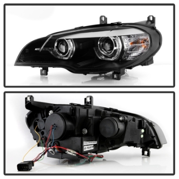 Picture of Spyder BMW X5 E70 07-10 Xenon-HID AFS High-Power LED Headlights - Black PRO-YD-BMWE7007AFSHIDAP-BK