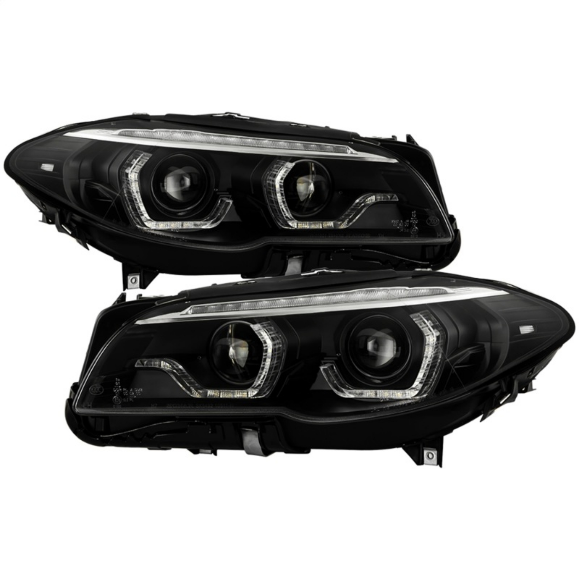 Picture of Spyder BMW 5 Series F10 11-13 Xenon-HID AFS Projector Headlights - Black PRO-YD-BMWF10HIDAFS-SEQ-BK