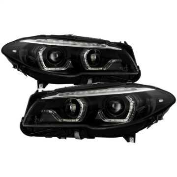 Picture of Spyder BMW 5 Series F10 11-13 Xenon-HID AFS Projector Headlights - Black PRO-YD-BMWF10HIDAFS-SEQ-BK