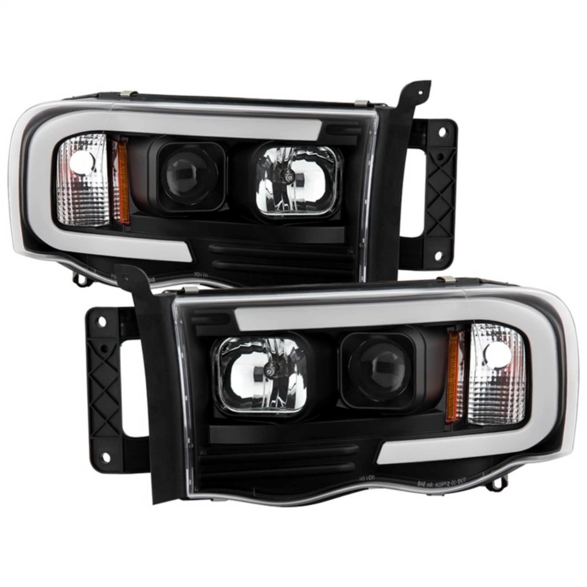 Picture of Spyder Dodge Ram 1500 02-05-Ram 2500-3500 03-05 High-Power LED Headlights - Black PRO-YD-DR02V2PL-BK