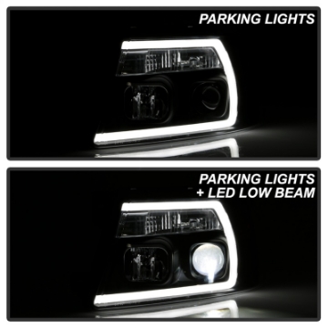 Picture of Spyder Ford F-150 04-08 High-Power LED Headlights - Black PRO-YD-FF15004PL-BK